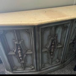 Antique Cabinet , Mármol Top 