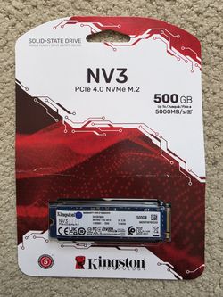 Kingston NV3 500GB PCIe 4.0 NVMe M.2 2280 Internal SSD SNV3S/500G 3D NAND