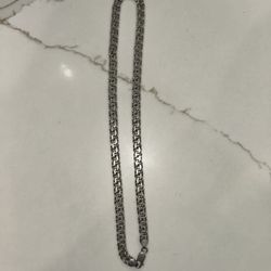 Silver Chino Link Chain 22”