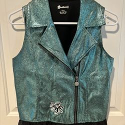 Descendants Disney Vest Shirt - Uma - Size XL 14/16 Halloween Costume Dress-up