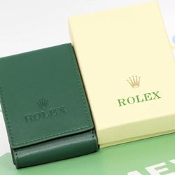 Rolex Watch Leather Case Holder Green Color Brand New 