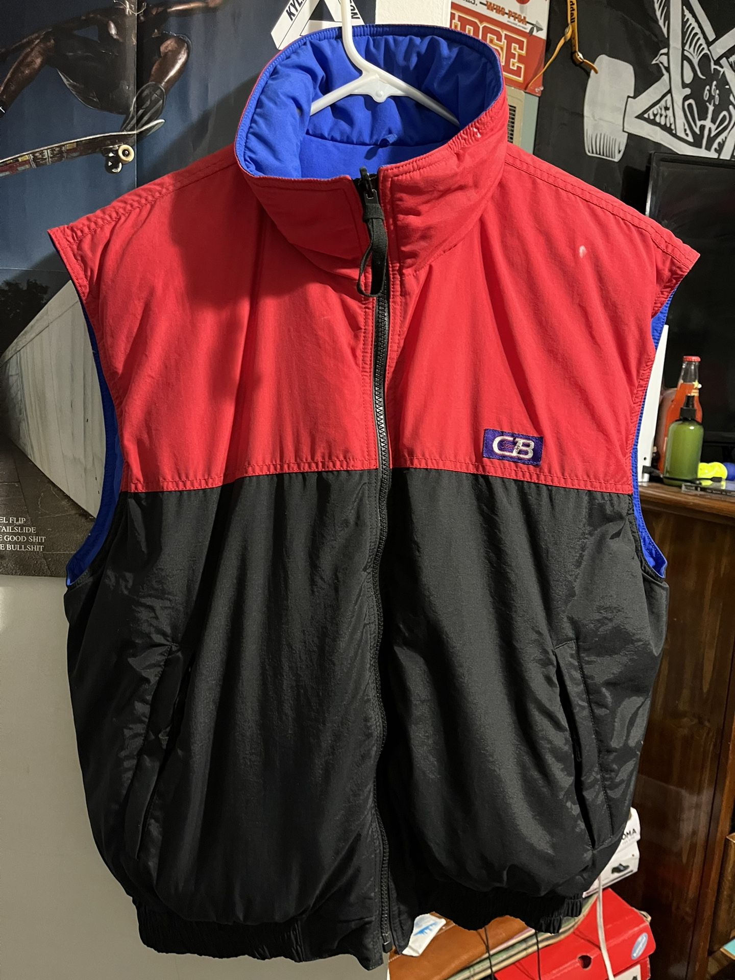 VINTAGE CBSPORTS REVERSIBLE PUFF VEST