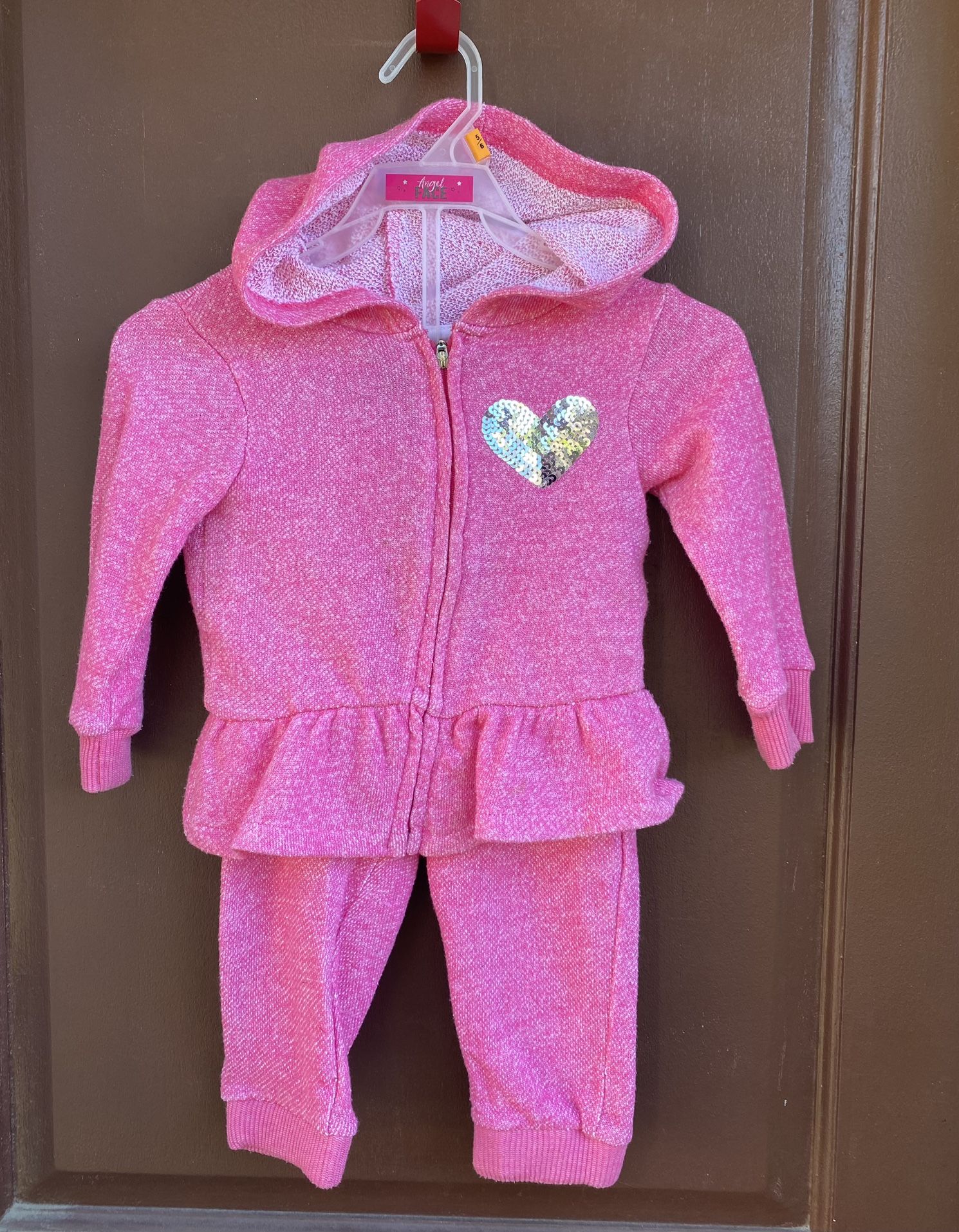 Baby Pink Hoodie Outfit 18 Months