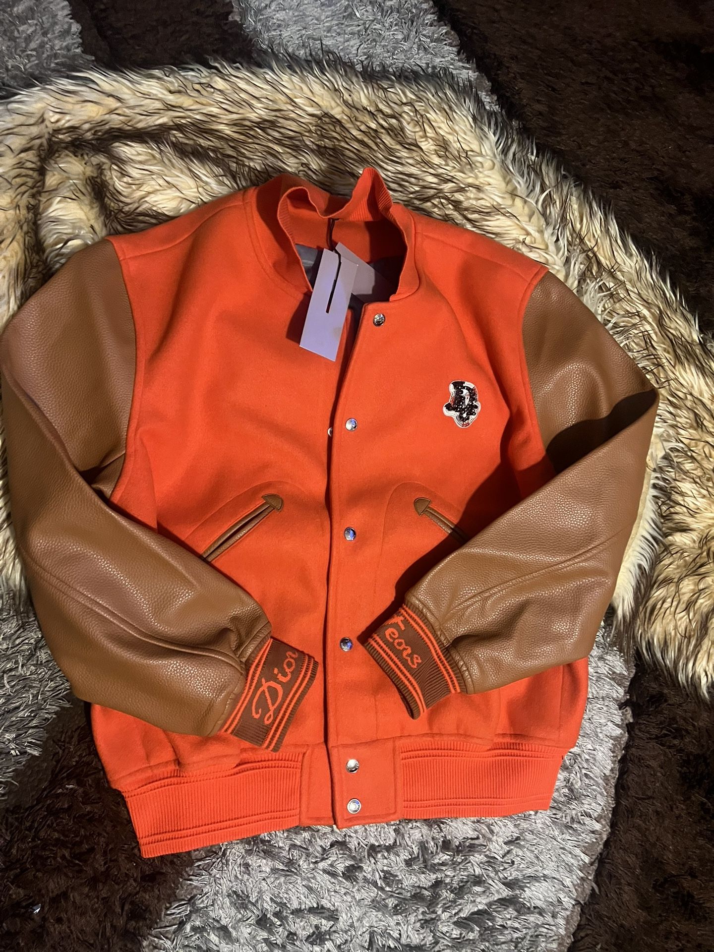 Dior Jean Orange Jacket New Sz M Large