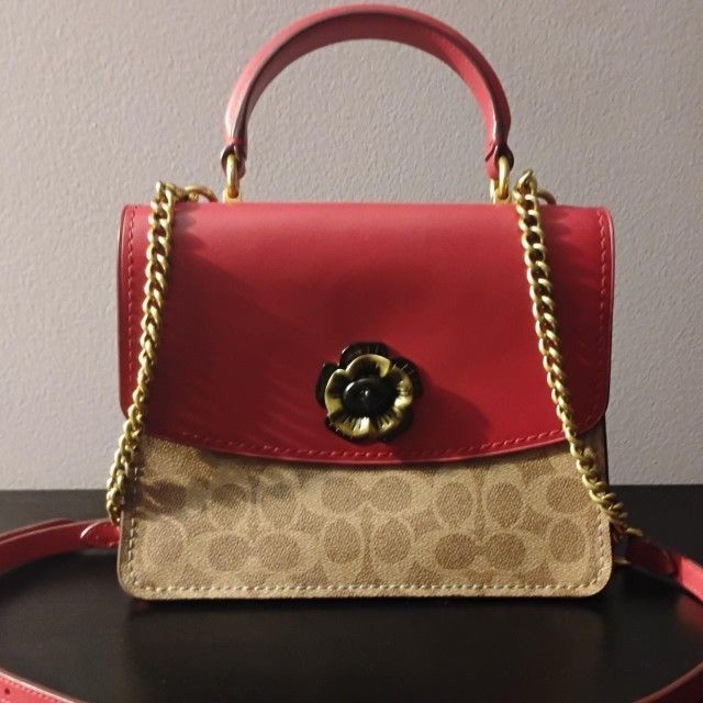 Make Offer!! COACH Parker Convertible Bag With Antique Rose Turnlock In Superb Condition 