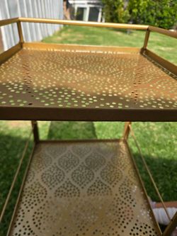 3-Tier Bronze Metal Shelving Unit