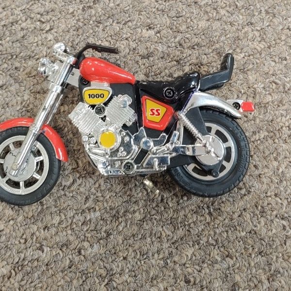 1990 Lanard 800SS Motorcycle Pull String Friction Toy Motorcycle for