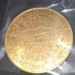 Vintage 1974 Tyson Wells Quartzsite Pow Wow Dollar Coin