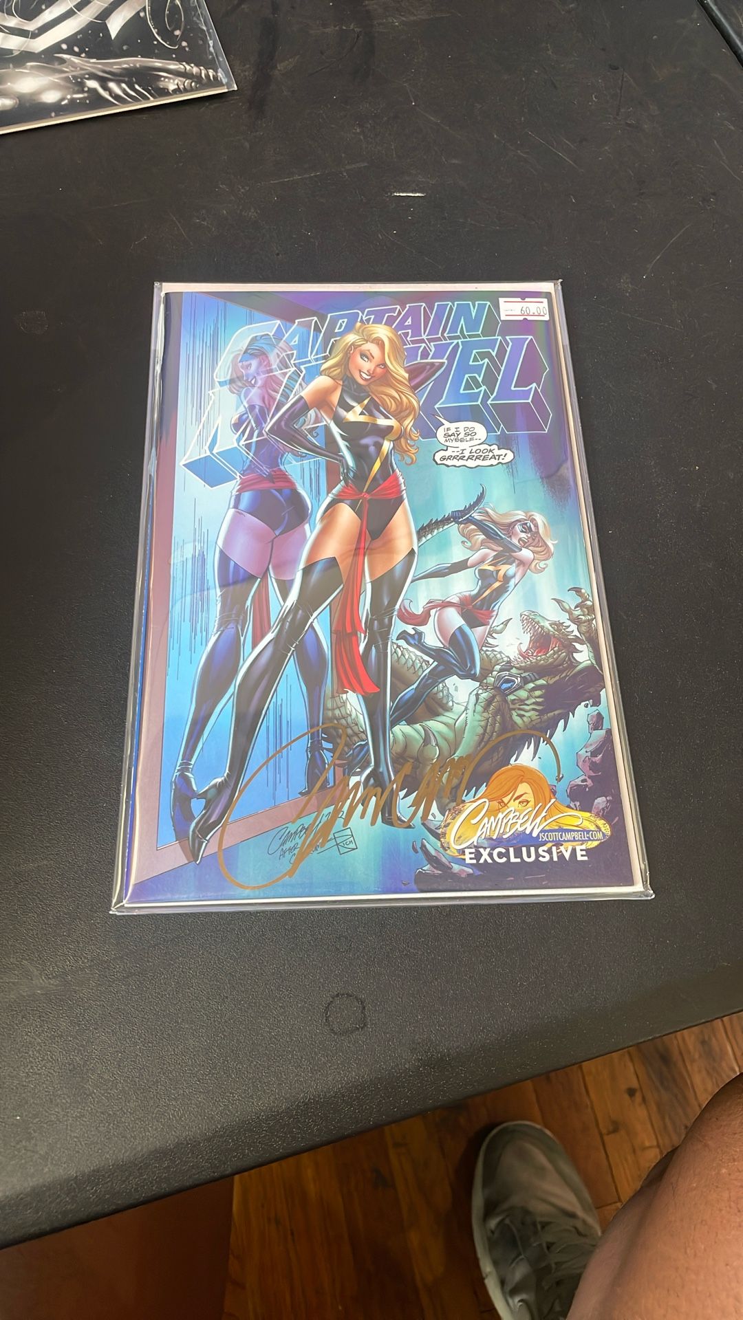 Captain Marvel #1 J Scott Campbell Signature With Certification $60