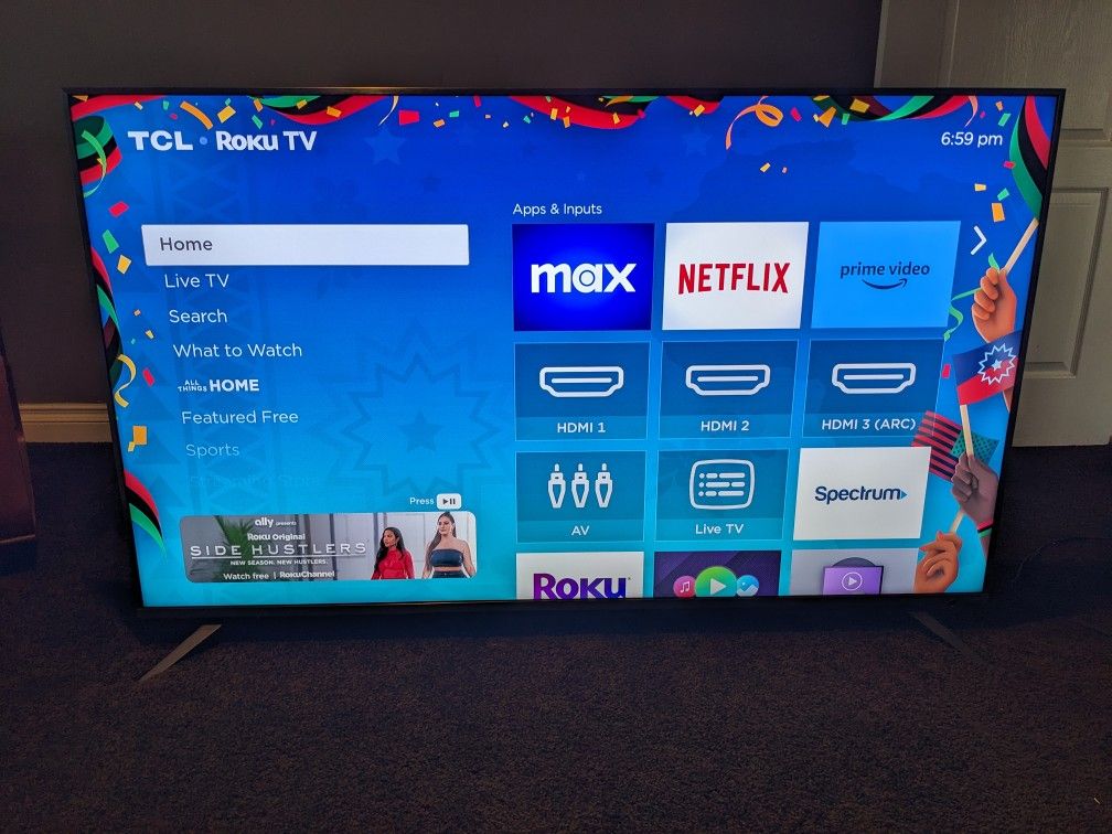 TCL 65R617 65-Inch 4K Ultra HD Roku Smart LED TV