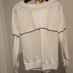 Womens White Full Sleeve Top - M