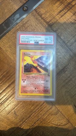 PSA 8 Moltres Black Star Promo #21 Aoki Error