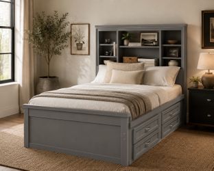 Full Size Captains Storage Bed