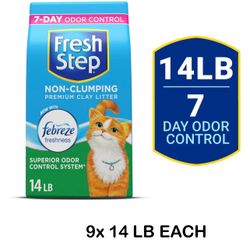 Fresh Step Cat Litter 9 Bags / 14Lb Each
