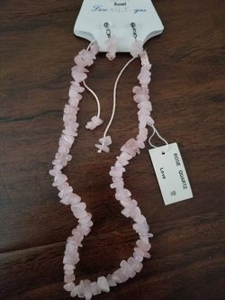 Rose Quartz earring and necklace