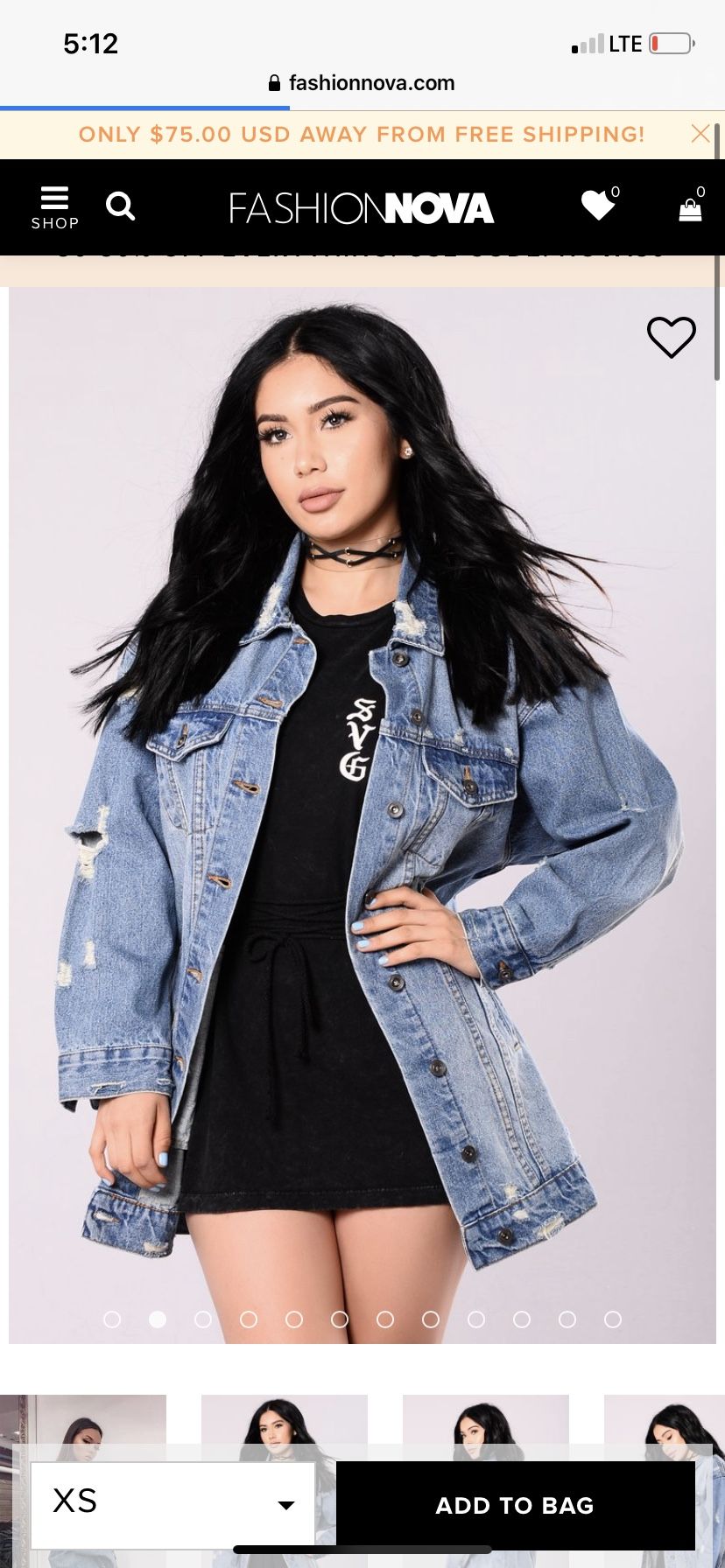 Miss Stressed Denim Jacket - Medium Wash