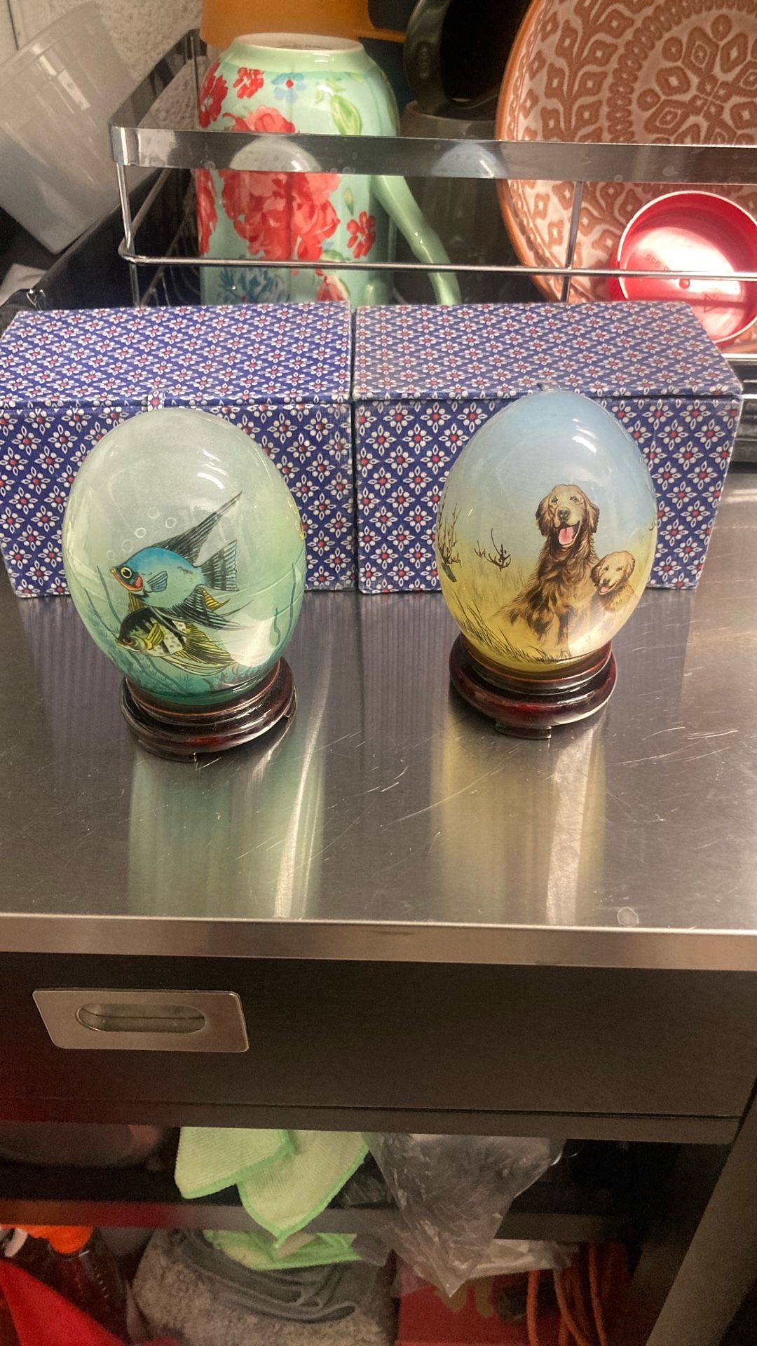 2 Huevos Dé Vidrio Pints dos