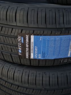 4 New 225-55-17 Fortune Perfectus FSR602 Tires 225/55 R17 Inch Tire FREE Same Day Delivery To Most Inland Empire Locations 60,000 Miles