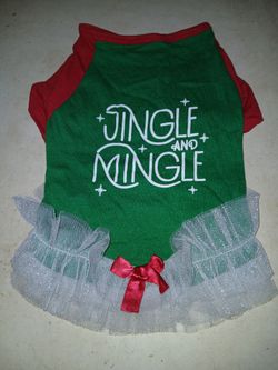 New Christmas puppy dog t-shirt dress