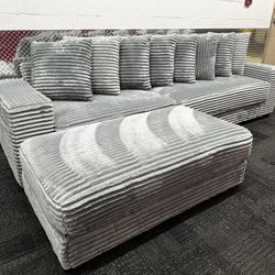 Grey Sectional Couch Mint Condition!