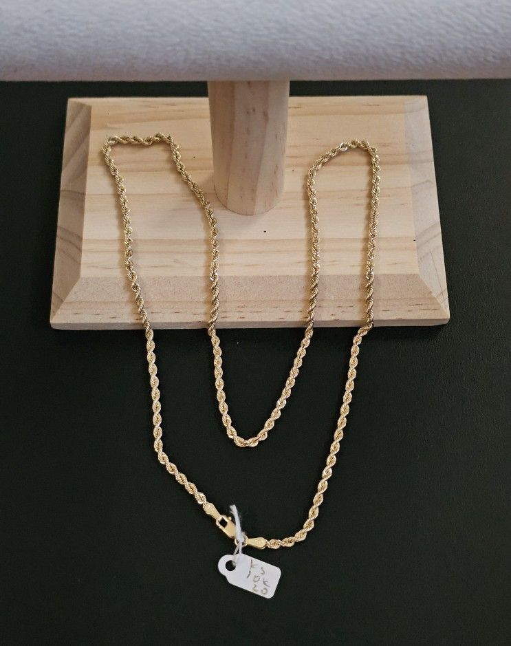 10k Gold Necklace 20 Inch