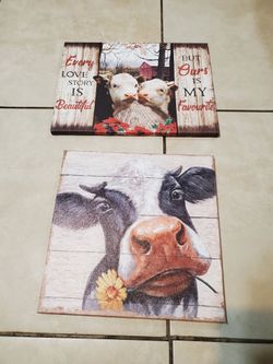 Cow Canvas Wall Decor