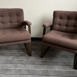  Vintage Milo Baughman Style Chairs 