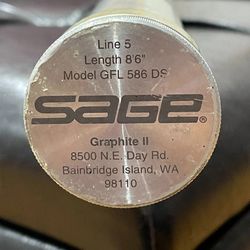 
SAGE GFL 586 DS GRAPHITE II FLY ROD 
W/CASE LINE 5 