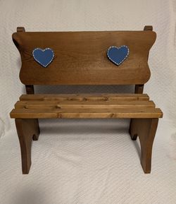 Bench Wood Handcrafted Vintage Country Cottage Farmhouse Decor Vintage
