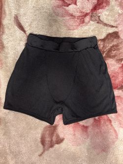 SHEIN Black Ribbed Shorts XS