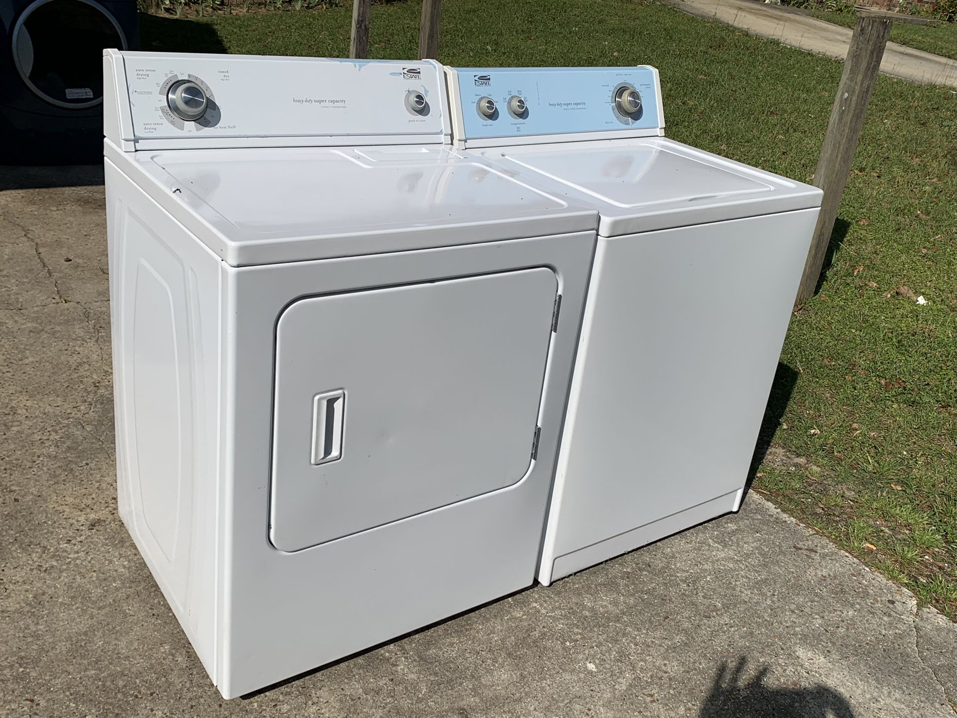 Heavy duty super Capacity matching washer/dryer combo