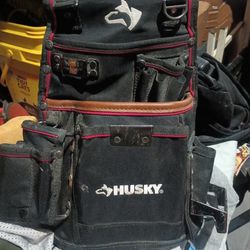 Husky 3-Pocket Framer Tool Pouch with Leather
