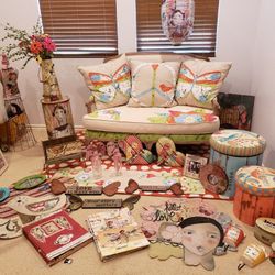 Kelly Rae Robert's creative co-OP furniture and accessories! Im asking for $1500 for  2 Seater Sofa,  2 Chairs, AndEverything else is a bonus