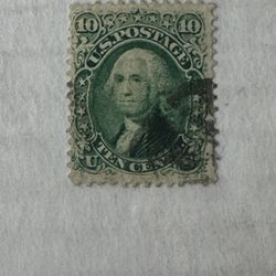 United States 68 George Washington 10 Cent Stamp Used