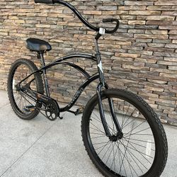 Electra Cruiser 1 Step Over 26 Inch Beach Cruiser Midnite Black 