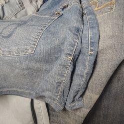 3 PAIRS SIZE 9-10 DENIM JEANS + 1 pair shorts sz 10