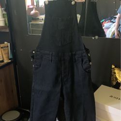 Black Overalls Skinny Jean
