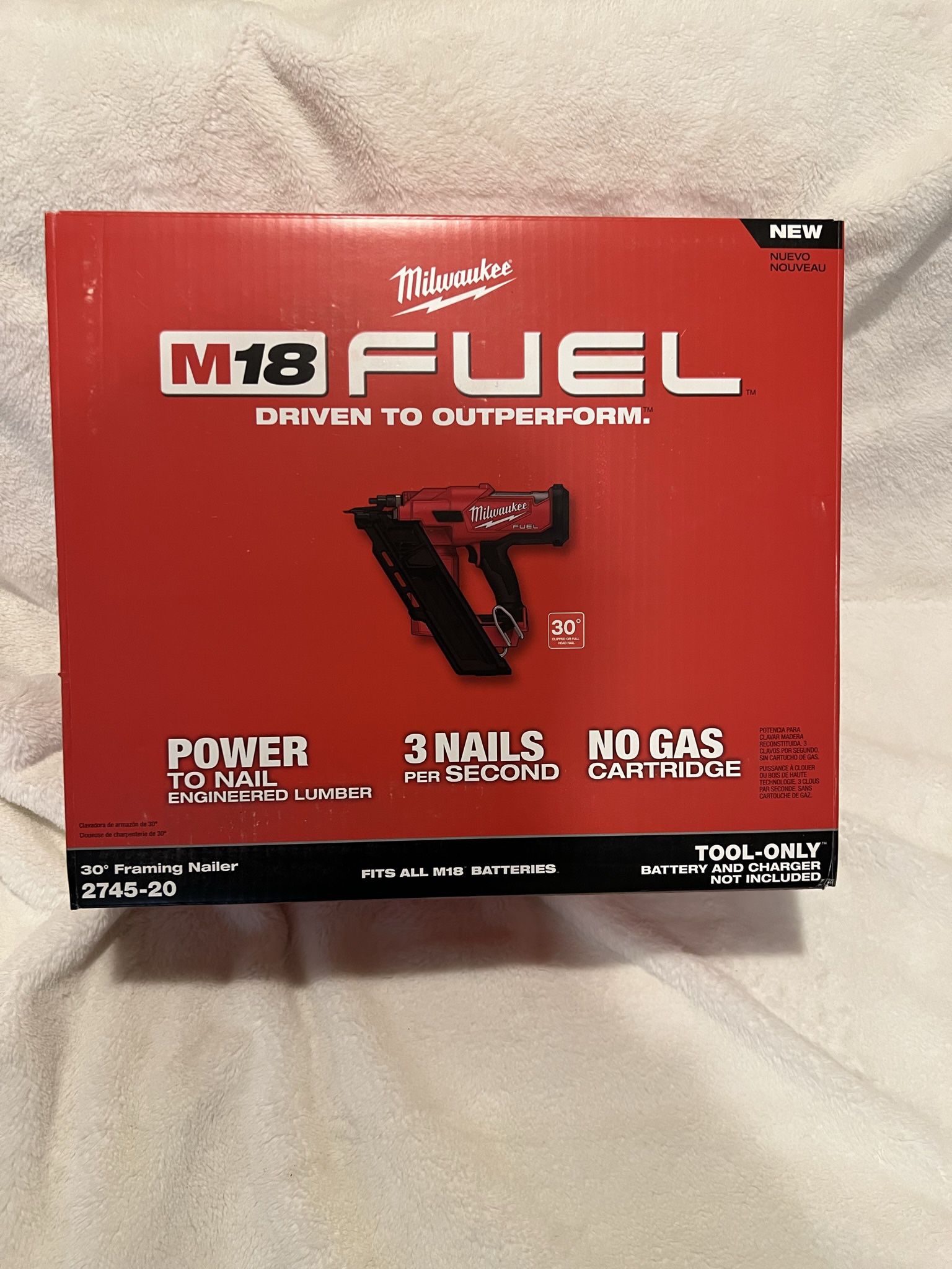 Milwaukee M18 Fuel 30 Degree Framing Nailer 