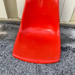 Vintage Red Fiberglass Chair Shell