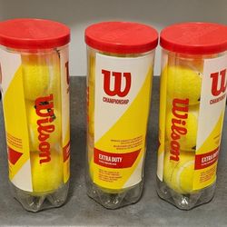 Wilson Championship,
Six brand new balls and three balls in Excellent condition. Three containers are included.
Extra Duty improved durability 
