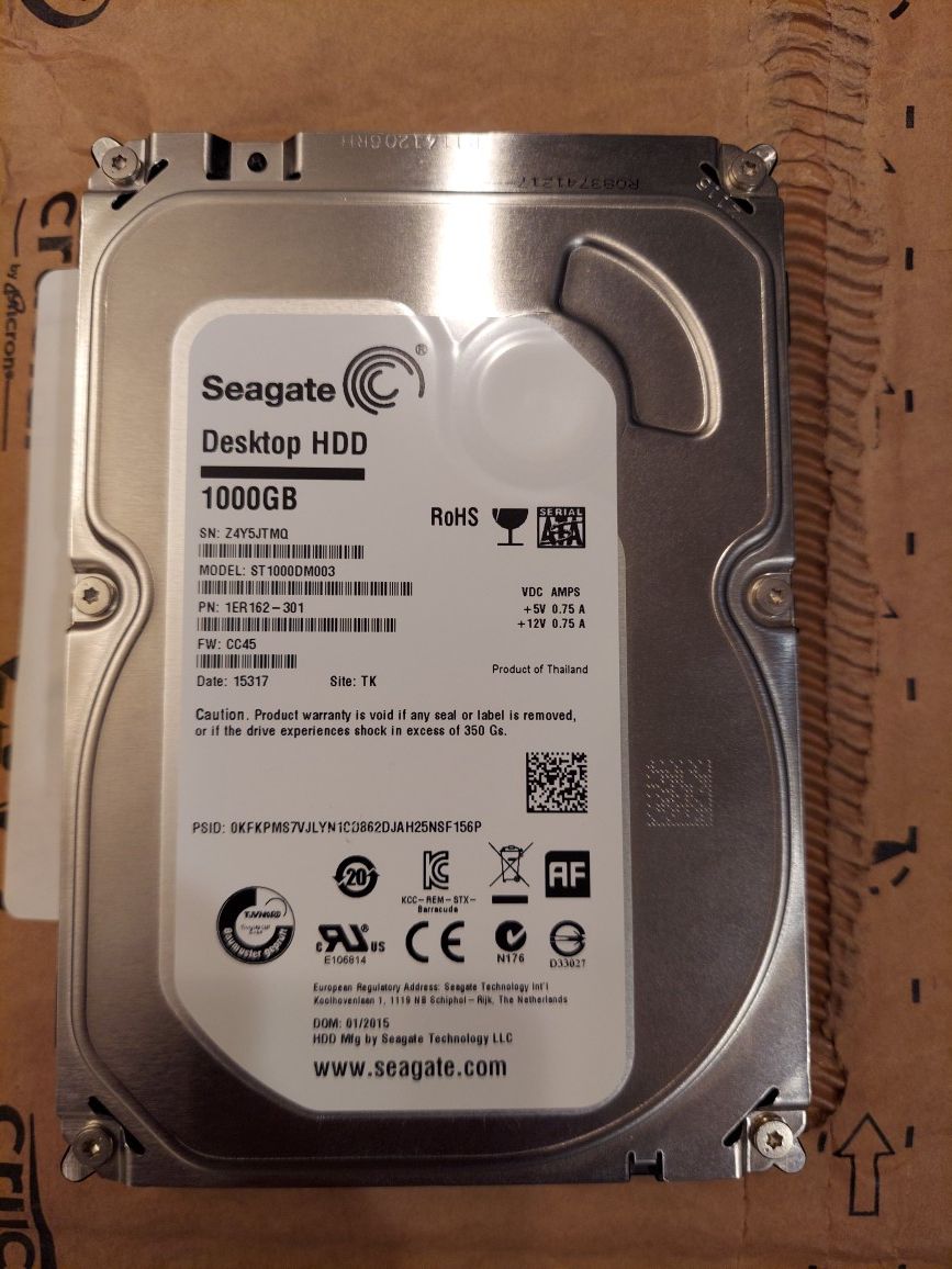 Seagate 1TB Desktop HDD Sata 6Gb/s 64 MB Cache 7200 RPM