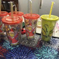 Brand new grinch cups