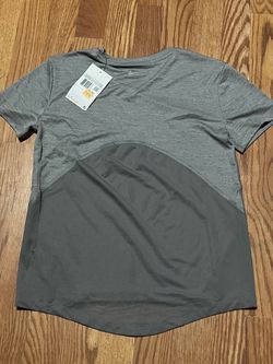 Nike Running Shirt Womens Medium Gray Short Sleeve Dri Fit Sz XS NEW