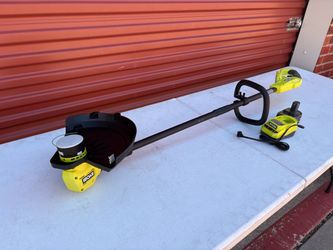 RYOBI ONE+ 18V 13 in. Cordless Battery String Trimmer/ Lawn Edger with 4.0 Ah Battery and Charger