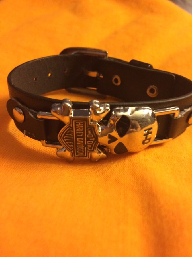 Harley Davidson leather bracelet