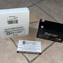 Battery- MightyMax ML7-12    12Volt   Brand New! 