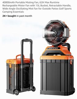Portable Outdoor Misting Fan with water tank
