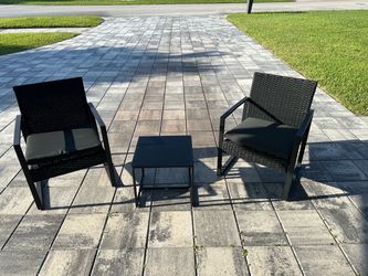 3-Piece Wicker Outdoor Patio Set