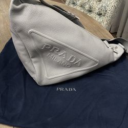 Prada Triangle Bag (Marble Gray) 