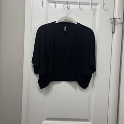 Barely worn Black open front shrug